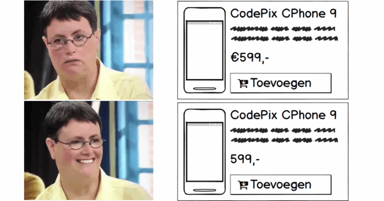 Voorbeeld van AB test
