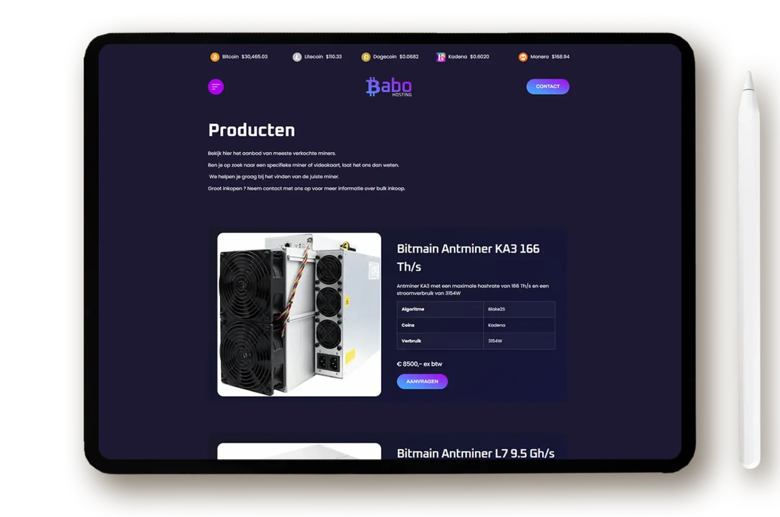 Babo-miners-website-ontwikkeling-case-foto-2