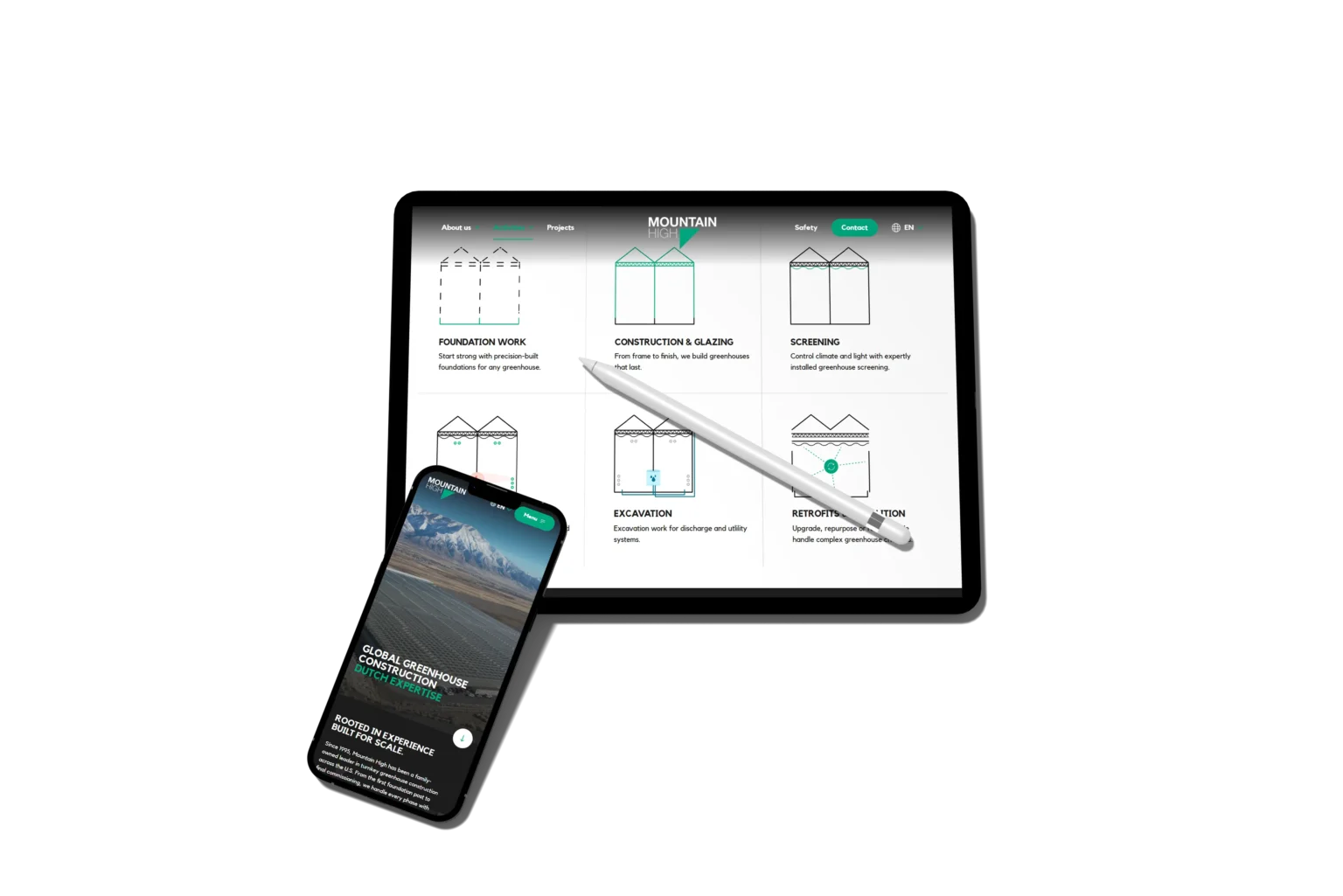 Mountain High Greenhouse Construction website case 2