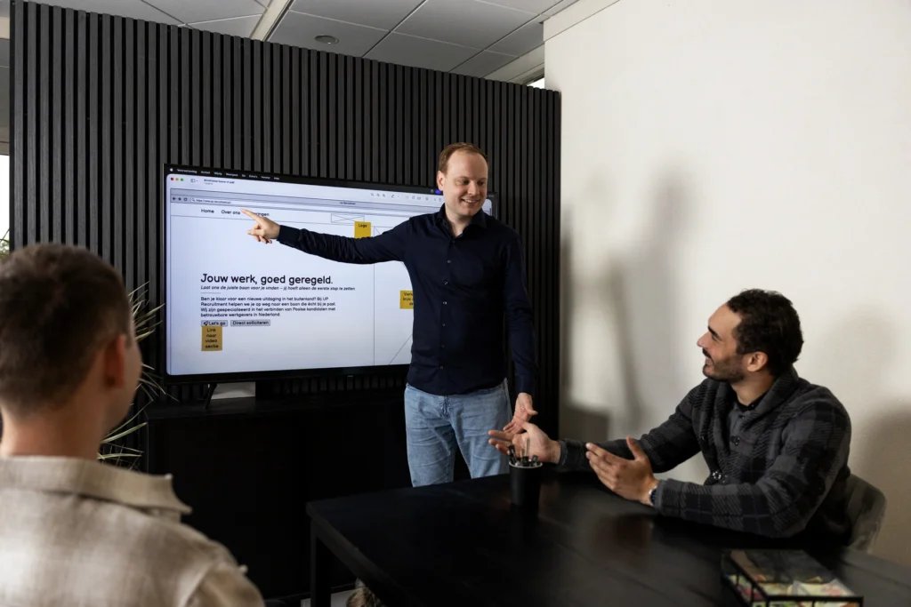 Wireframe maatwerk website bouwen