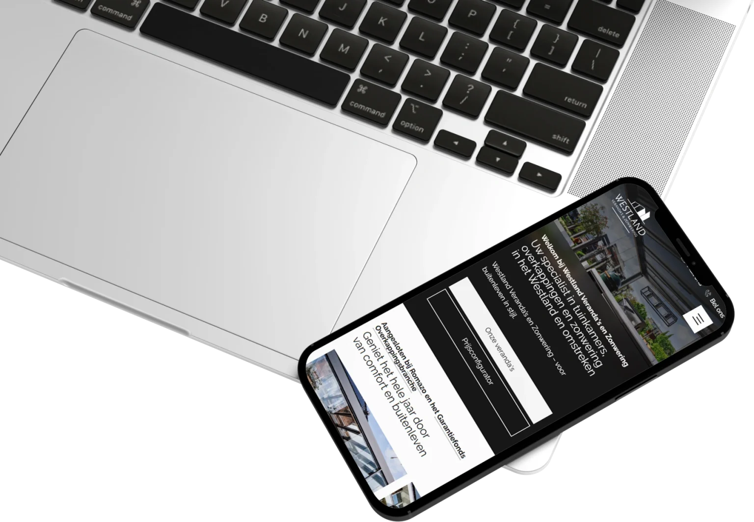 Westland Veranda’s en Zonwering website ontwikkeling